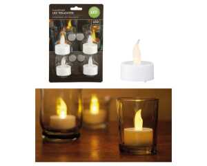 LED Teelichter 4er Set, inkl. Batterien, 4x4cm