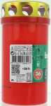 Grablicht Brenner Nr 3 rot m. Golddeckel 11x5,5cm