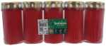 Grablicht Brenner Nr 3 rot m. Golddeckel 5er Pack