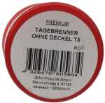 Grablicht Brenner T3 rot o. Deckel 9,5x5,5cm