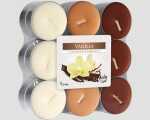 AURA CANDLES Teelichter Duft 18er Vanille in Blockpackung