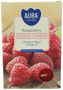 AURA CANDLES Teelichte Duft 6er Himbeere in Faltschachtel