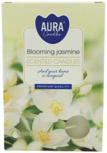 AURA CANDLES Teelichte Duft 6er Jasminblüte in Faltschachtel