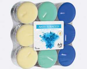 AURA CANDLES Teelichter Duft 18er Anti-Tabak in Blockpackung
