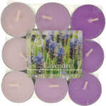 AURA CANDLES Teelichter Duft 18er Lavendel in Blockpackung