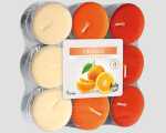 AURA CANDLES Teelichter Duft 18er Orange in Blockpackung