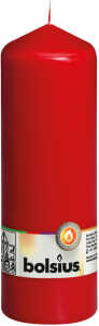 BOLSIUS Stumpenkerze 200mm (H) x 68mm (DM), rot