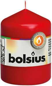 BOLSIUS Stumpenkerze 80mm (H) x 58mm (DM), rot