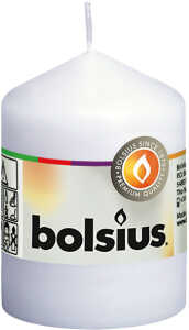BOLSIUS Stumpenkerze 80mm (H) x 58mm (DM), weiss