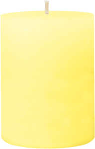 WENZEL Kerze Rustic Safe Candle 80x60mm Pastellgelb