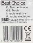 Taschenlampe 9-LED Strahler 9cm o.Batterie i.Dis.