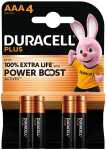 DURACELL Batterie Plus Alkaline Micro AAA 4er