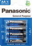 PANASONIC Batterie R6 Mignon AA 4er Pack a.Karte