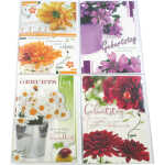 Karte Geburtstag Blumen-Motive 17x11,5cm / Spruch