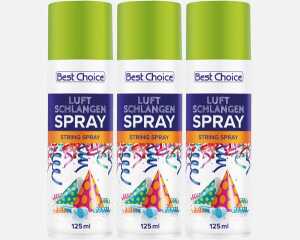 Luftschlangenspray 80ml bunte Farben Lieferumfang 3 Stück sortiert