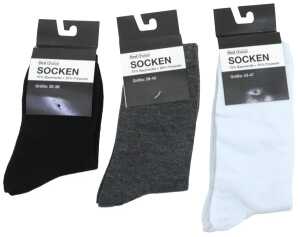 Socken 3 Größen und 3 Farben sortiert Lieferumfang 18 Stück sortiert