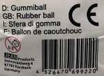 Gummiball 6,3cm Durchmesser im Display