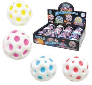 Superspringball 60mm, 4 Farben sortiert,