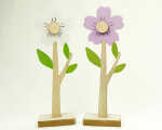 Blume XL aus Holz auf Holzständer 18x6x3,5cm