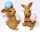 Hase mit farbigem Ei 7,5x6,7x4,7cm aus feinstem Kunstharz