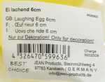 Ei lachend 8x5cm mit Gesicht 3er Set, aus Kusto