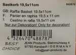 Bastkorb mit breitem Rand 19,5x11cm