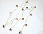 Metallrasselkette 200cm mit 13 Rasseln gold