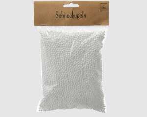 Schnee, Kugeln, ca. 15g, Styropor, Polybag mit Headcard, für eine tolle Dekoration und zum Basteln