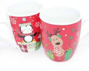 Kaffeebecher Rudolph & Friend, 10x8cm, 2 Motive
