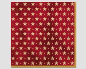 Servietten 20er, 3lagig 33x33cm Golden Stars