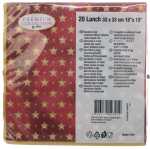 Servietten 20er, 3lagig 33x33cm Golden Stars