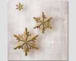 Servietten 20er, 3lagig 33x33cm Goldene Schneeflocken auf