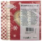 Servietten 20er, 3lagig 33x33cm Herz mit Elch
