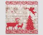 Servietten 20er, 3lagig 33x33cm Rentier mit Rehlein, Baum...