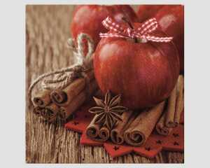 Servietten Apfel-Zimt 20er, 3lagig 33x33cm