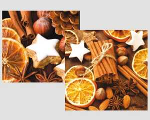 Servietten Zimt-Orange 20er, 3lagig 33x33cm
