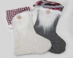 Santastiefl XL 27x18cm mit süßem Santakopf und...