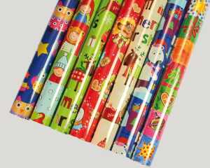 ZÖWIE Geschenkpapier Rolle 2mx70cm Weihnachten Kinder