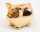 Dolomit Sparschwein XL 9x7cm verchromt