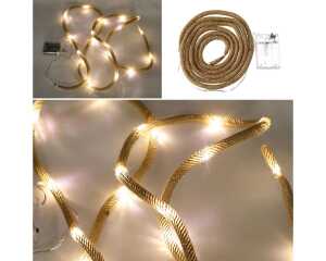 LED Lichterkette Seil, 20 LED, ca. 200cmL, warmweiße LEDs