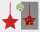 LED Stern Filz zum Hängen rot ca. 20cm, Filz 2mm