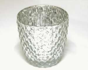 Windlichtglas 8x8x6,5cm, bauchig, konische Form