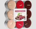 AURA CANDLES Teelichter Schokolade - Kirsche 18er Pack