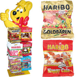 HARIBO Food 100g Mix 5f. sort.m.gratis Aufsteller
