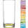 Glas Longdrink 0,25l farbig. Boden 6f.sort.