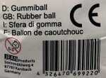 Gummiball 6,3cm Durchmesser im Display
