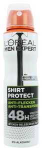 LOréal Men Expert Körperpflege, Anti-Flecken Deospray für Männer mit intensiv belebendem Duft für bis zu 48 Stunden Frische, Shirt Control, 6 x 150 ml