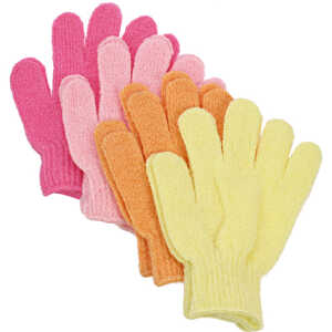 6 Stück Wasch- und Peelinghandschuh, Massage - Handschuh