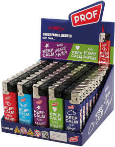 5x PROF Feuerzeug KEEP CALM5 Designs sortiertElectron