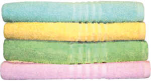 12x Wasch-/Seiftuch BW 30x30cm Pastellfarben sortiert